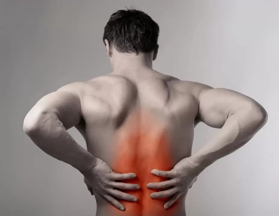 Osteocondrosis de la columna en un hombre.